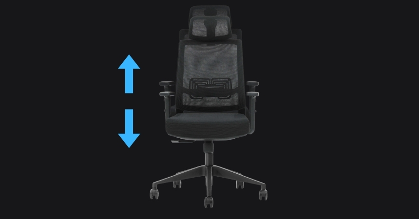 Regulacja wysokości siedziska Ergonaut NEST Czarny